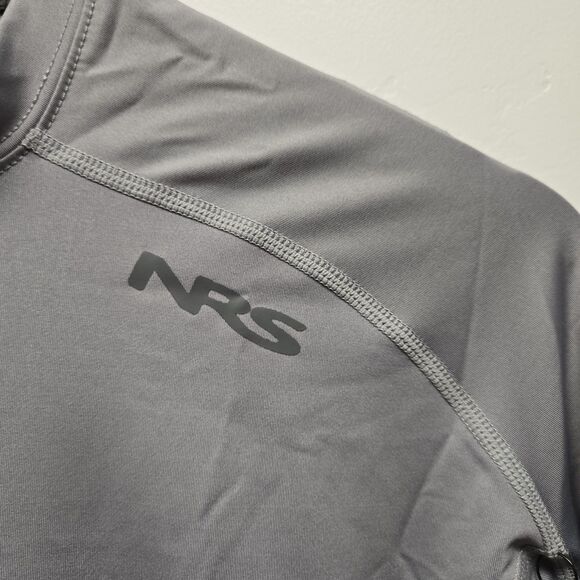 NRS Mens Rash Guard sz Medium Gray Stretch Swim Paddle Raft Surf Beach UPF50 NWT - Picture 6 of 11